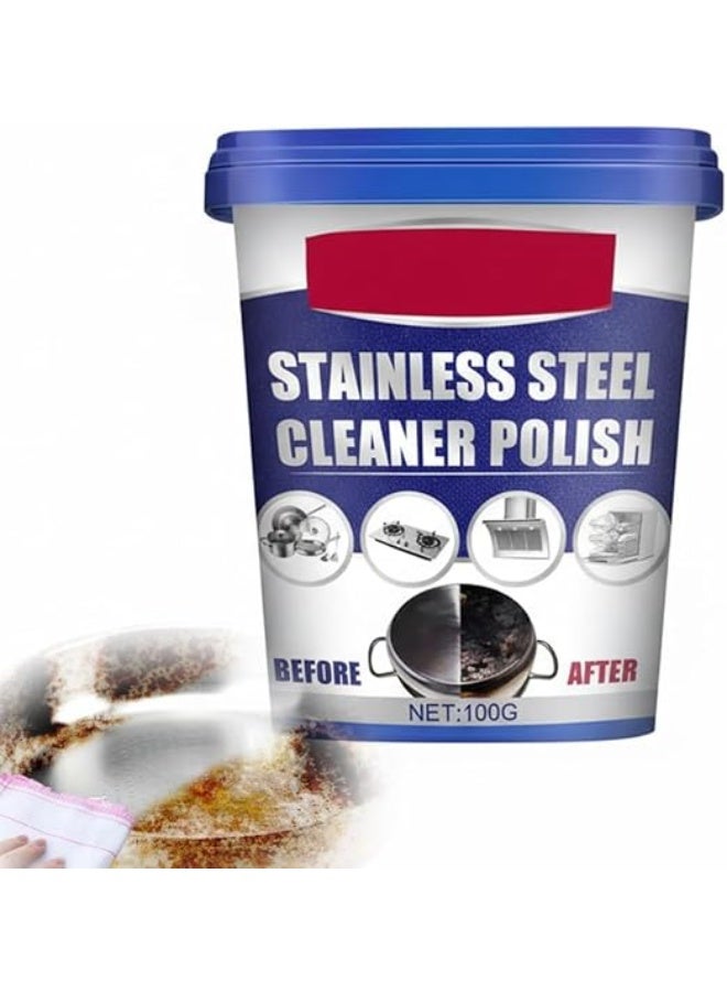 كاست ويف منظف مطبخ منزلي معجون ستانلس ستيل كريم تنظيف للأواني متعدد الاستخدامات 100 جرام - Image 1